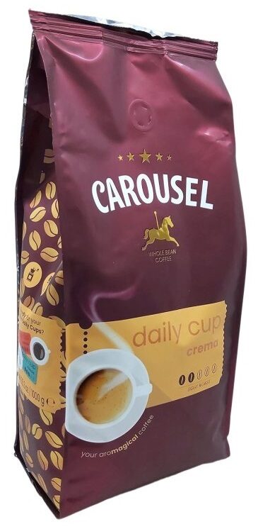Carousel Daily Cup Crema kafijas pupiņas 1 kg