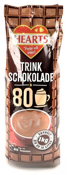Hearts Trinkschokolade šķīstošais šokolādes dzēriens 1 kg