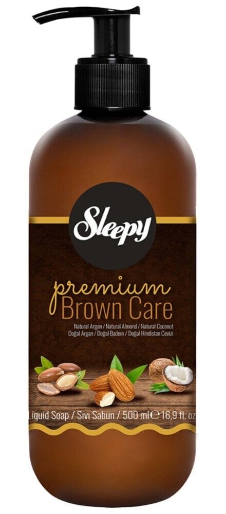 Sleepy Premium Brown Care жидкое мыло с кокосом, миндалем и арганой 500 мл