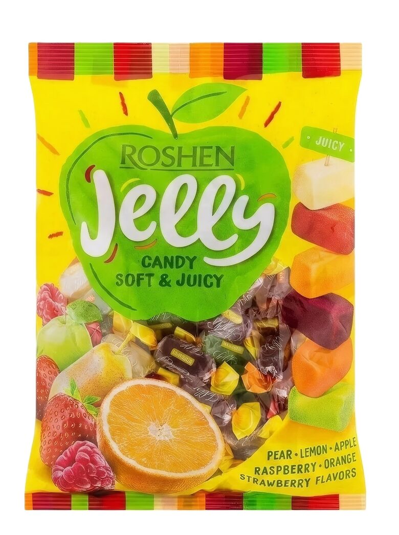 Roshen Jelly Candy minkštosios želė saldainiai su vaisių sulčių įdaru 1 kg