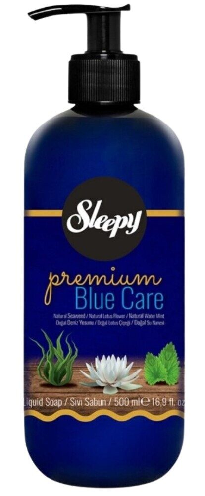 Sleepy Premium Blue Care šķidrās ziepes ar piparmētru, jūras aļģēm un lotosa ziedu 500 ml
