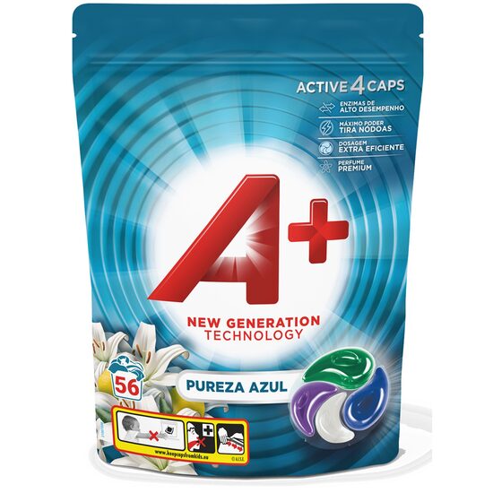 A+ Active 4 Caps Pureza Azul kapslid riiete pesemiseks 56 tk.
