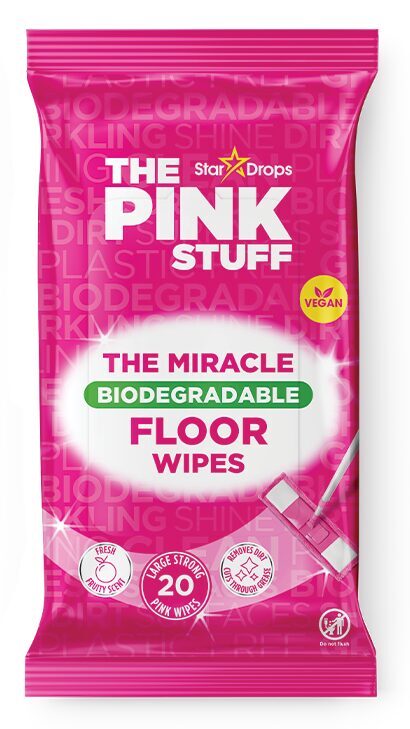 The Pink Stuff Biodegradeble Floor wipes tīrīšanas salvetes grīdai (20 gab.)