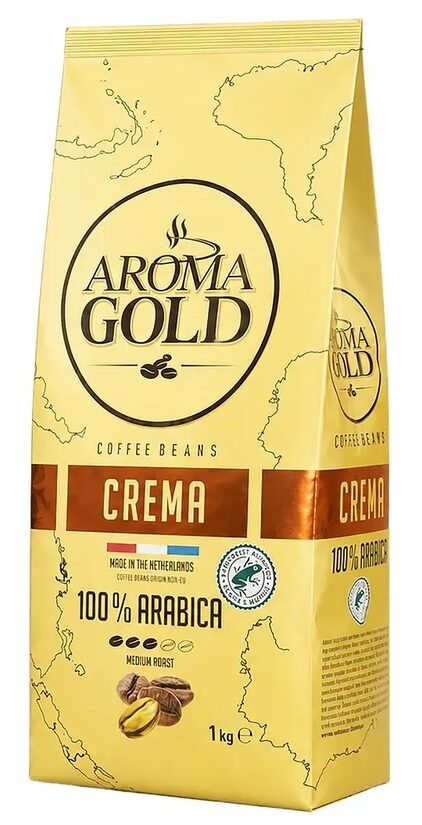 Aroma Gold Crema kafijas pupiņas 1 kg