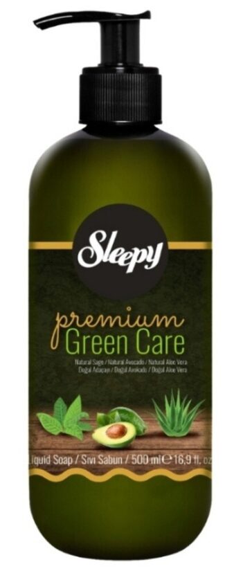 Sleepy Premium Green Care skystas muilas su šalavijais, avokadais ir alavijais 500 ml