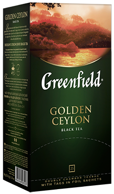 Greenfield Golden Ceylon Black Tea Ceilonas melnā tēja paciņās 50 g (25 gab.)