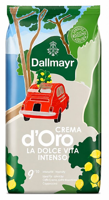 Dallmayr Crema d'Oro La Dolce Vita Intenso kavos pupelės 1 kg