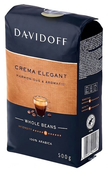 Davidoff Crema Elegant kafijas pupiņas 500 g