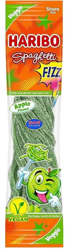 Haribo Spaghetti Apple želejkonfektes ar ābolu garšu 200 g