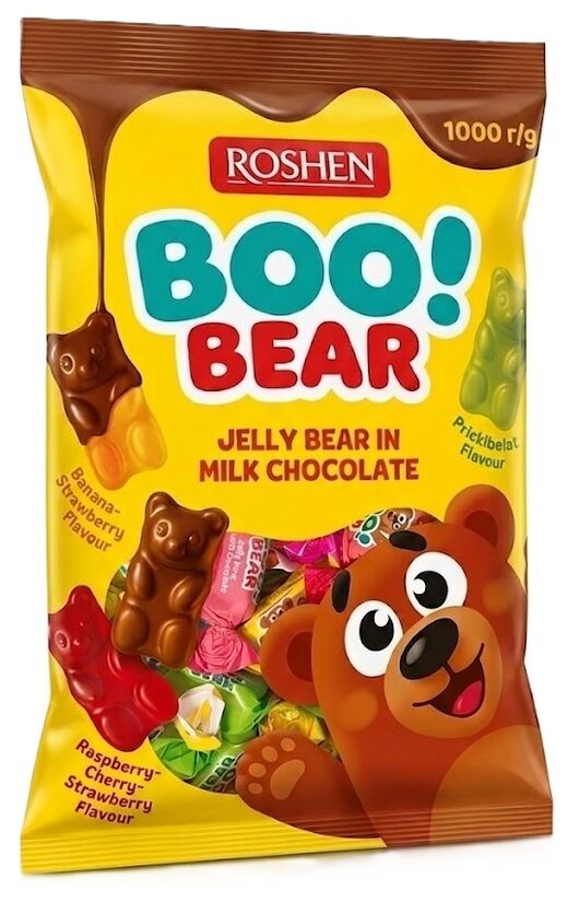 Roshen Boo! Bear glaistyti želė saldainiai rinkinys 1 kg