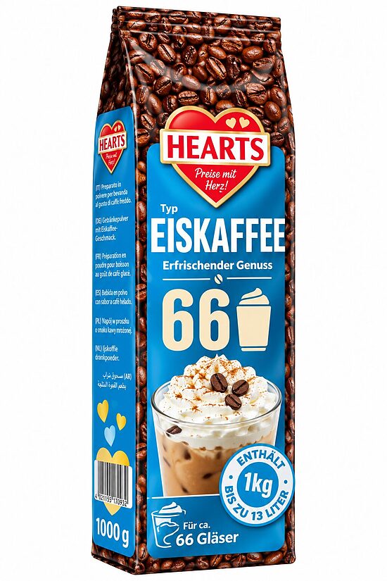 Hearts Eiskaffee šķīstošais aukstās kafijas dzēriens 1 kg