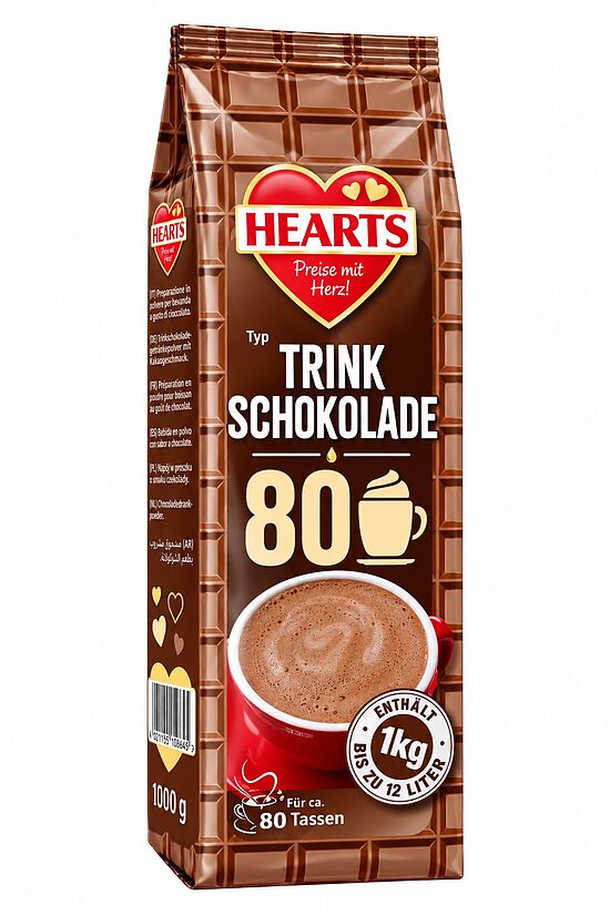 Hearts Trinkschokolade lahustuv šokolaadijook 1 kg