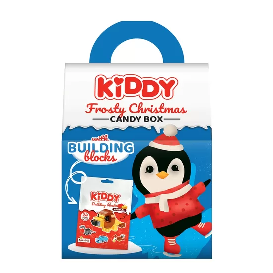 Kiddy Frosty Christmas Candy Box saldumu komplekts ar konstruktoru 200 g