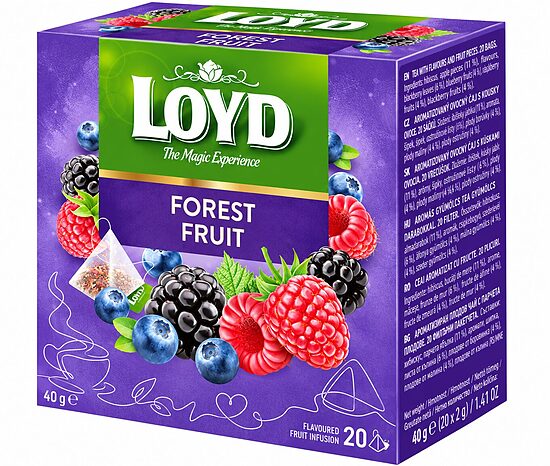 Loyd Forest Fruit metsamarjamaitseline puuviljatee kottides 40 g (20 tk.)