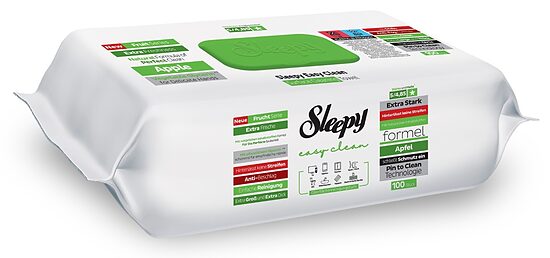 Sleepy Easy Clean Apple (green) universaalsed niisked pinnapuhastuslapid (100 tk.)