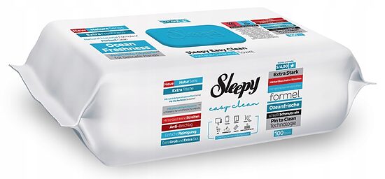 Sleepy Easy Clean Ocean Freshness (blue) универсальные влажные салфетки для очистки поверхностей (100 шт.)