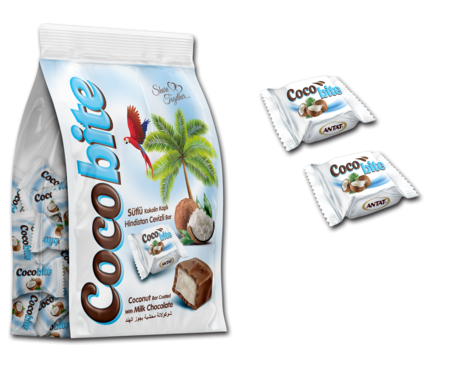 Antat Coco Bite kokosų batonėliai su kokosų drožlėmis šokolade 1 kg