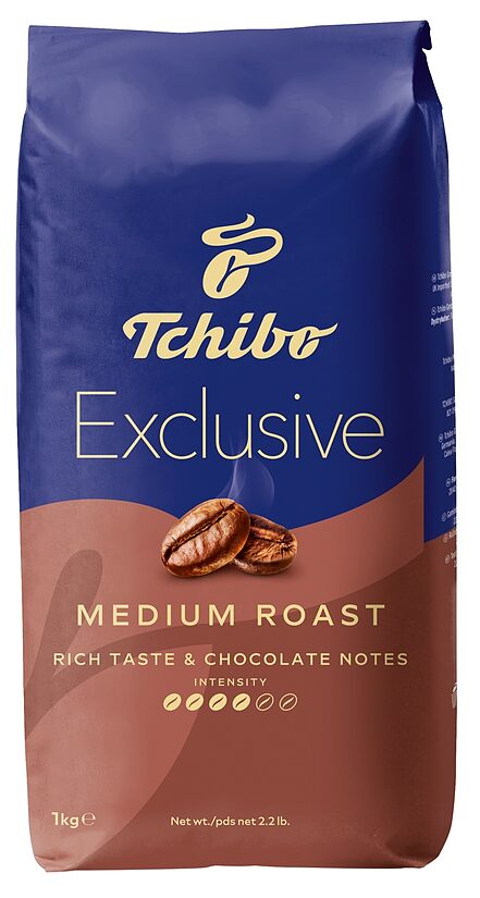 Tchibo Exclusive Medium Roast kafijas pupiņas 1 kg