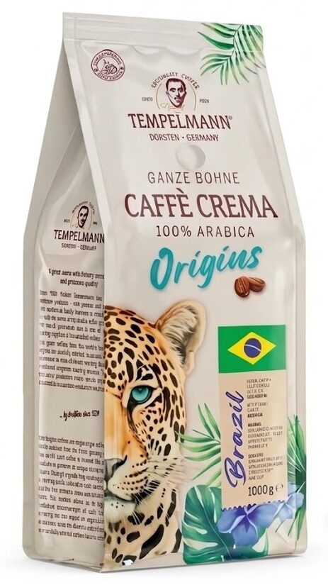 Tempelmann Caffè Crema Origins Brazil kafijas pupiņas 1 kg
