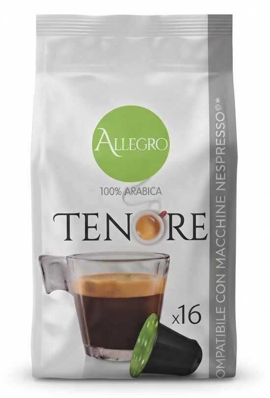 Tenore Allegro Nespresso 100% Arabica kohvikapslid 16 tk.