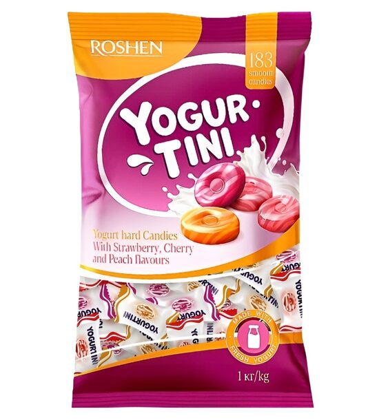 Roshen Yogurtini Jogurta karameles ar augļu garšu 1 kg 