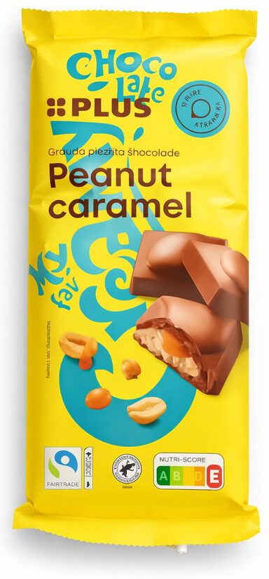 Choco Late Plus ieninis šokoladas su žemės riešutų ir sūdytos karamelės įdaru 190 g