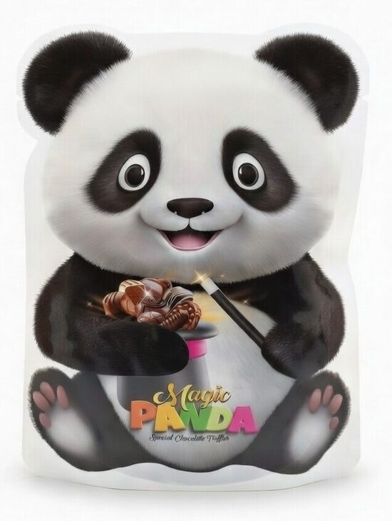 Antat Magic Panda pieno šokolado triufelių asorti su ryžių drožlėmis ir 4 rūšių priedais 450 g
