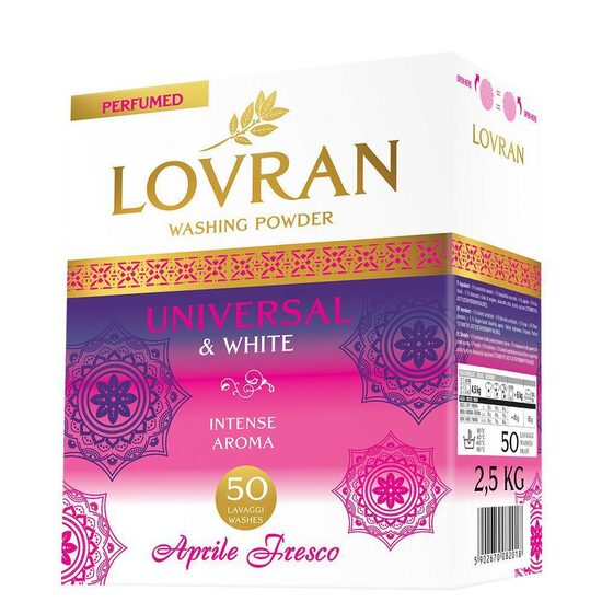Lovran Universal & White Aprile Fresco pulveris veļas mazgāšanai 2.5 kg 