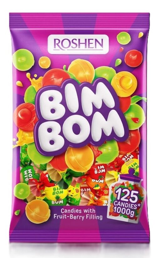 Roshen Bim Bom karamelė su įdaru 1 kg