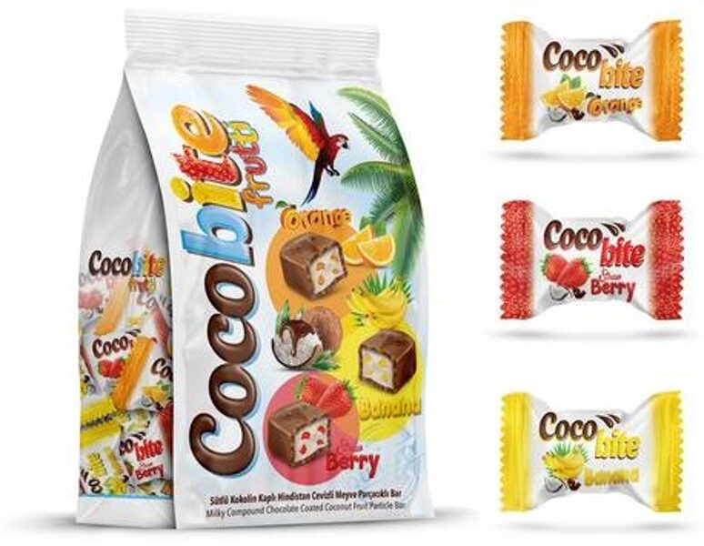 Antat Coco Bite Frutti kokosriekstu batoniņi ar augļiem un kokosriekstu skaidiņām šokolādē 1 kg