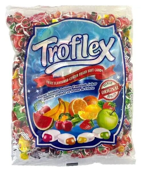 Antat Troflex Center Filled Soft Candy kommid 5 tüüpi täidisega 1 kg