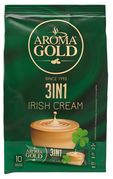 Aroma Gold 3in1 Irish Cream šķīstošās kafijas dzēriens 170 g (17 g x 10)