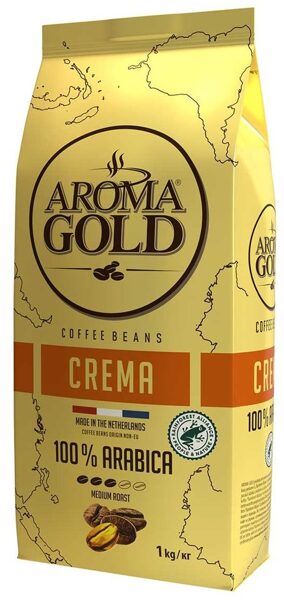 Aroma Gold Crema kafijas pupiņas 1 kg