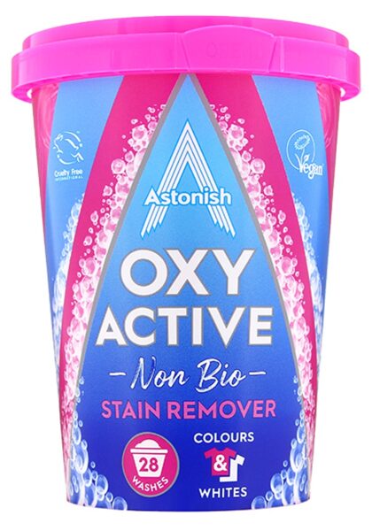 Astonish Oxy Active plekieemalduspulber värvilisele ja valgele pesule 625 g