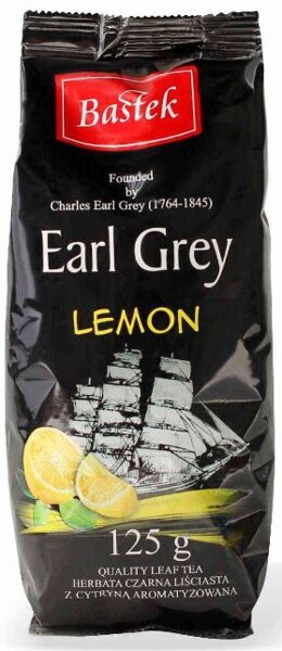 Bastek Earl Grey Lemon birių lapų juodoji arbata su bergamote ir citrina 125 g