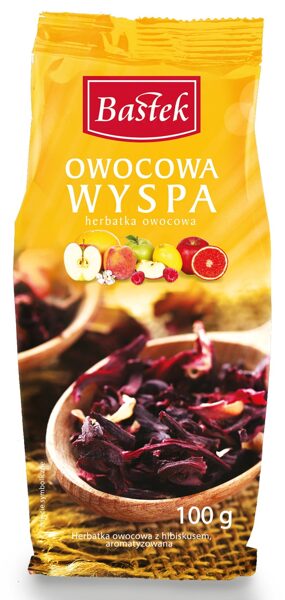 Bastek Owocowa Wyspa biri vaisių arbata su imbieru ir hibiscus 100 g