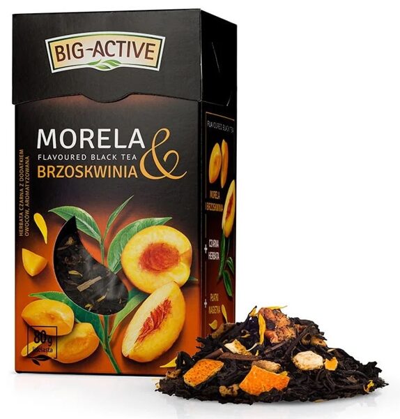 Big-Active Morela & Brzoskwinia lahtine must tee virsiku ja aprikoosi aroomiga 80 g