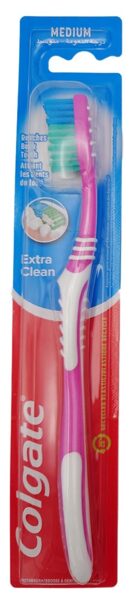 Colgate Extra Clean Medium (Pink) vidējas cietības zobu birste