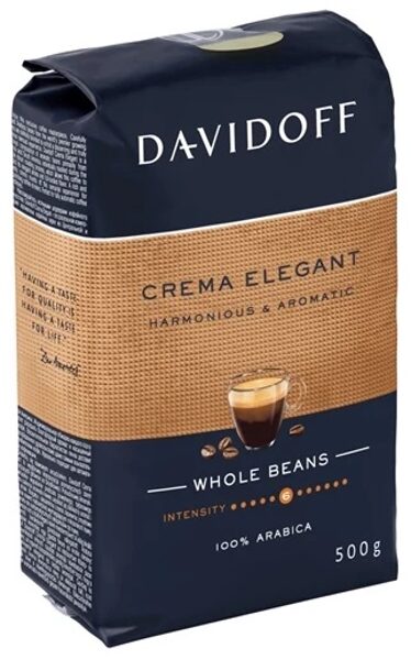 Davidoff Crema Elegant kafijas pupiņas 500 g