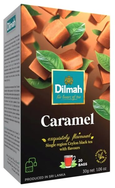 Dilmah Caramel Tea Ceilono juodoji arbata su karamelės skoniu paketėliuose 30 g (20 vnt.)