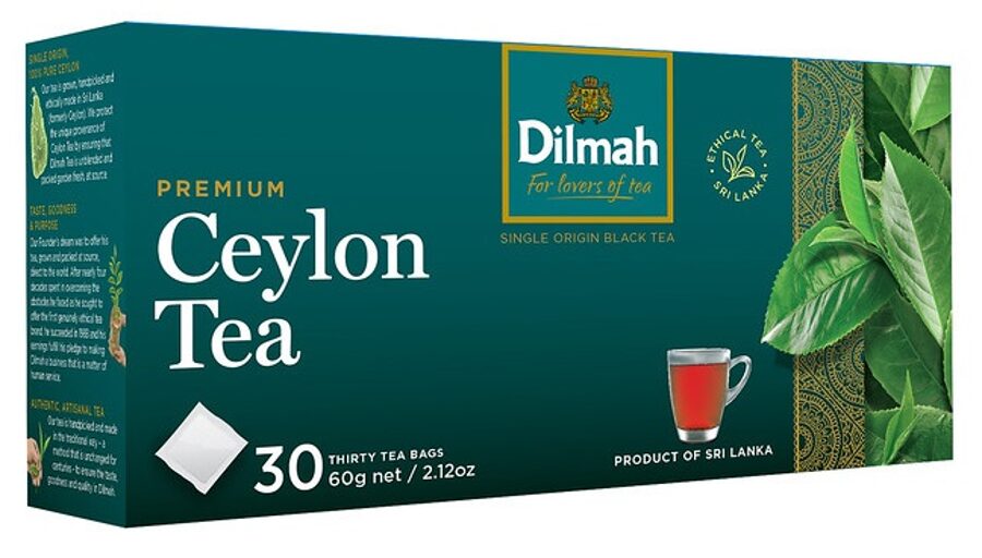 Dilmah Ceylon Tea Ceilonas melnā tēja paciņās 60 g (30 gab.)