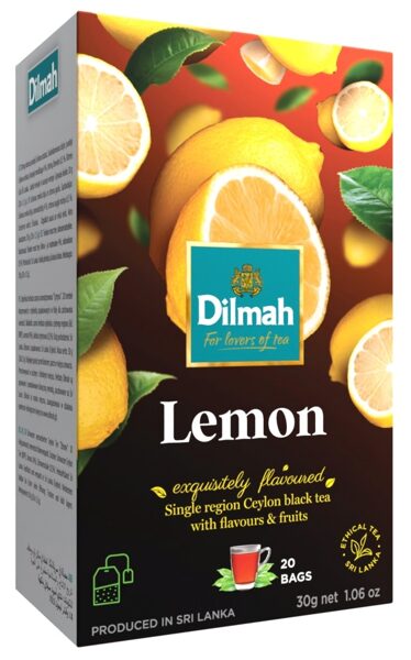 Dilmah Lemon Tea Ceilonas melnā tēja ar citronu garšu paciņās 30 g (20 gab.)