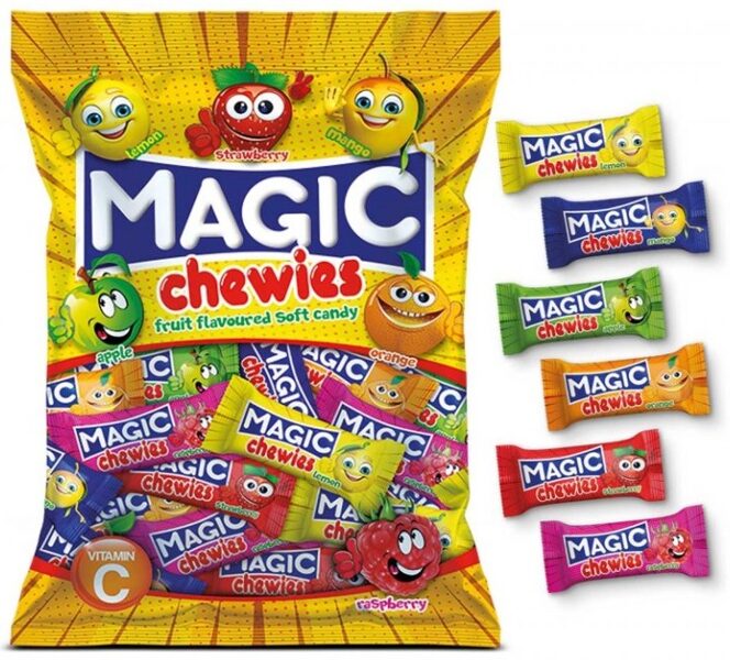 Eletat Magic Chewies košļājamās konfektes ar 6 veidu garšām 1 kg