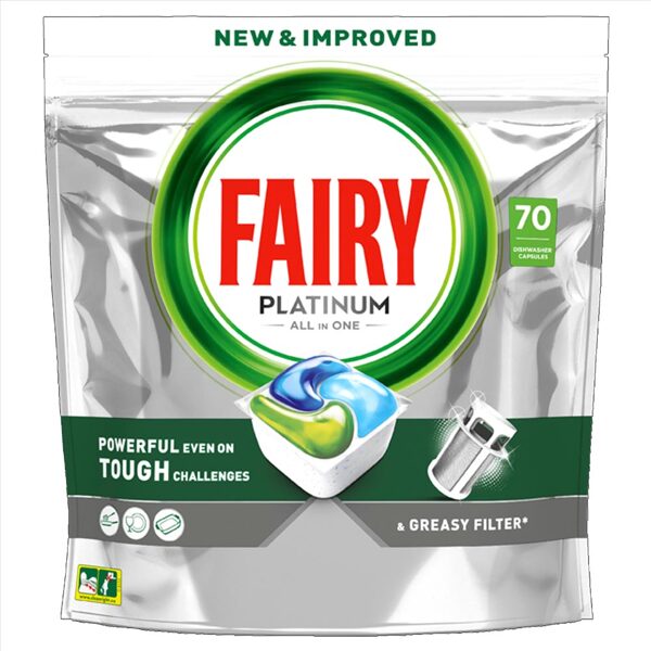 Fairy Platinum All In One trauku mazgājamās mašīnas tabletes 70 gab.