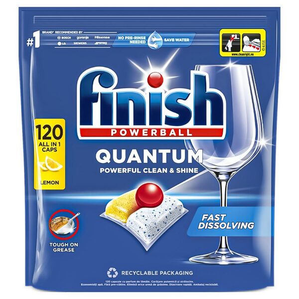 Finish Quantum All In 1 Lemon nõudepesumasina tabletid 120 tk.