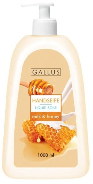 Gallus Milk & Honey skystas muilas su pieno ir medaus aromatu 1 l