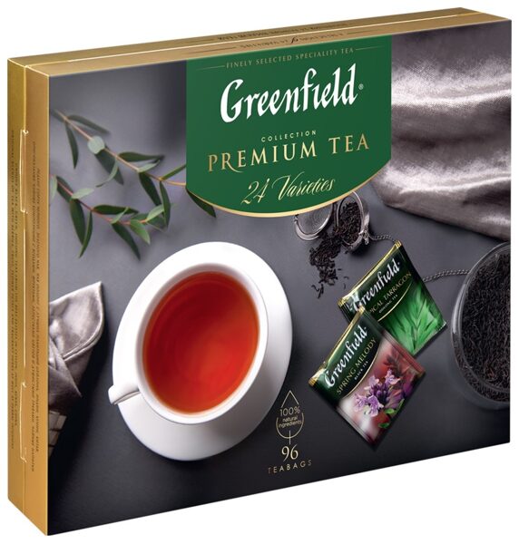 Greenfield Collection Premium Tea 24 Varieties arbatos maišelių kolekcija 166.4 g (96 vnt.)