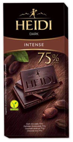 Heidi Dark Intense juodasis šokoladas su 75% kakavos 80 g