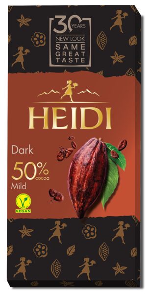 Heidi Dark Mild juodasis šokoladas su 50% kakavos 80 g