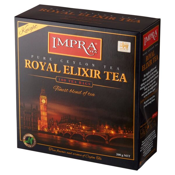 Impra Royal Elixir Tea Knight melnā tēja ar bergamoti paciņās 200 g (100 gab.)